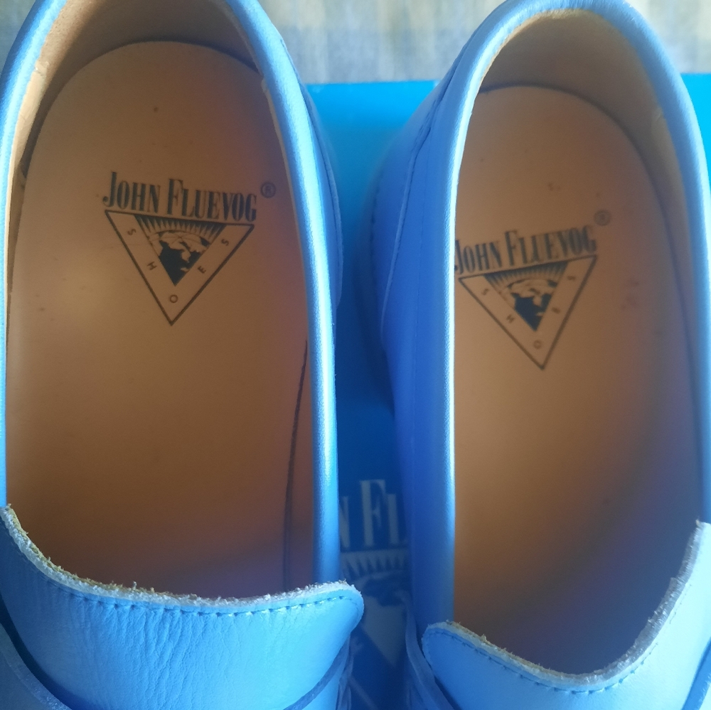 John Fluevog Blue Loafers Size M9/W11